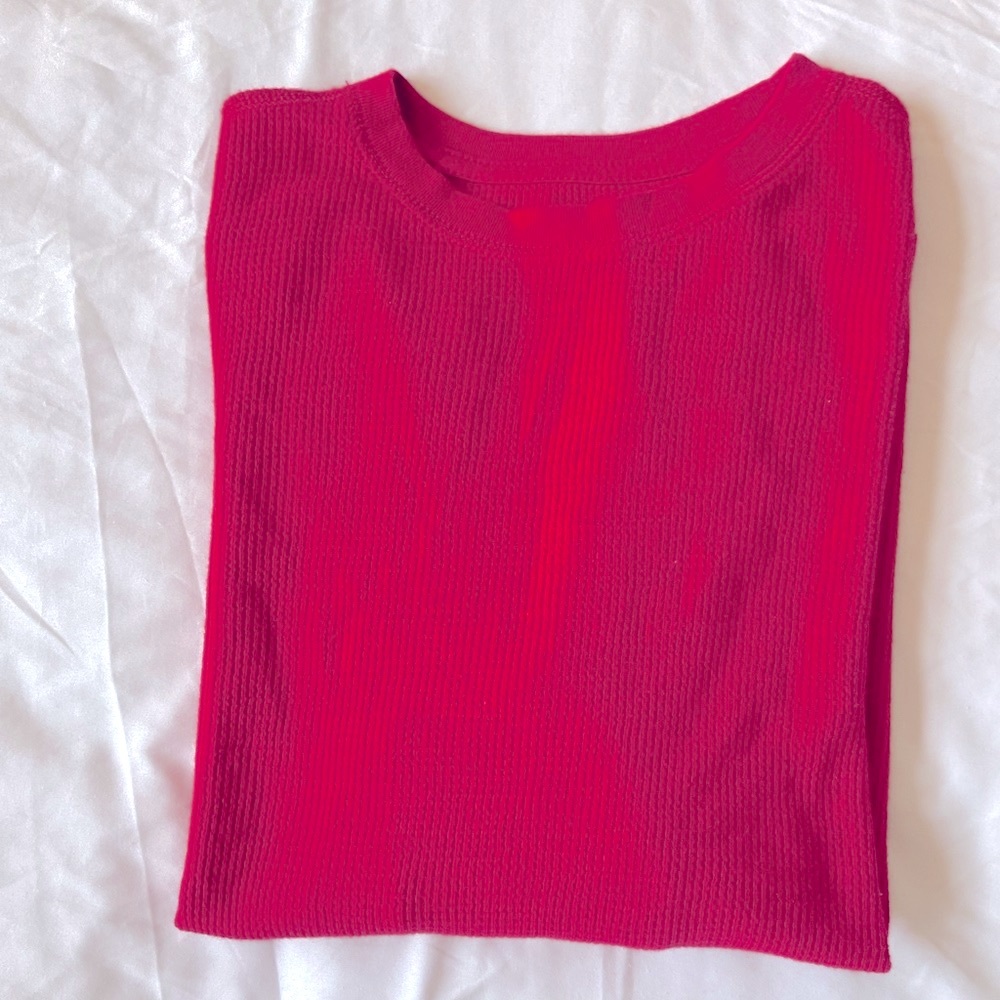 CAT & JACK KIDS M 8/10 RED LONG SLEEVE SHIRT